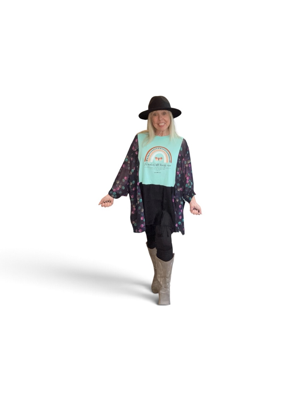 Religious Upcycle Tunic - Picture 4 of 5